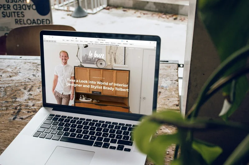 web design example for interior design business