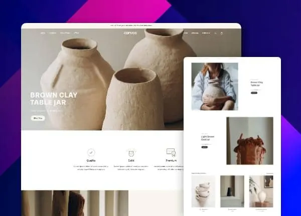 web design example for shop