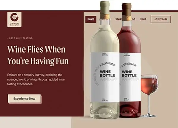 web design for wine business